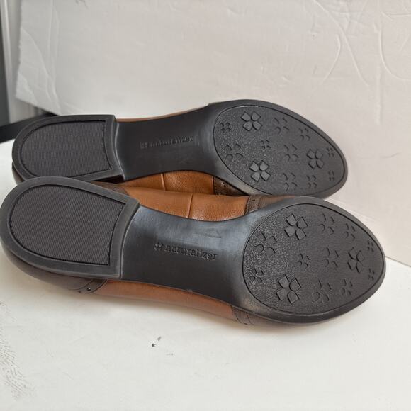 Naturalizer Landry Comfort Brown 2Tone Wingtip Stud Loafer Women’s 10 New - Picture 7 of 8